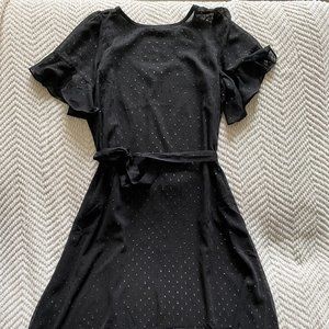 RW&CO. | Metallic Dot Belted Shift Dress